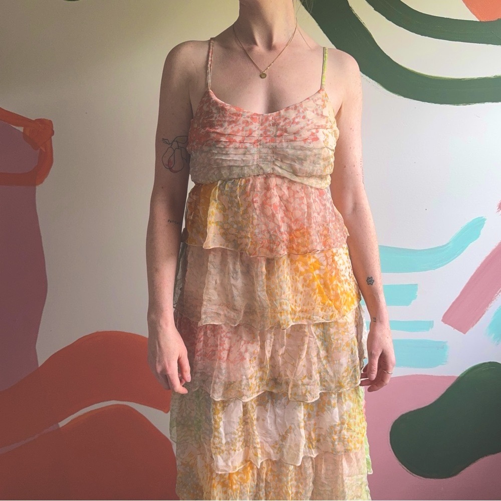 🍰 Tristan Multicolor Layered Maxi Dress